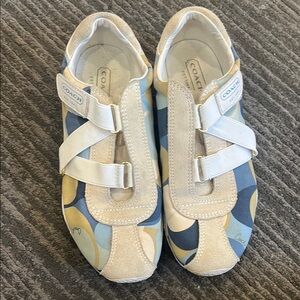 Coach Blue and Yellow Sneakers Sporty Design